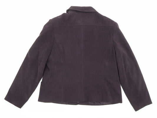 EWM Womens Purple Jacket Size 16 Zip
