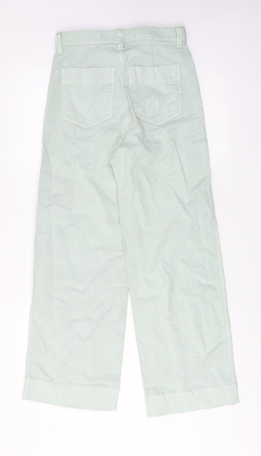 Gap Womens Green Cotton Wide-Leg Jeans Size 26 in L26 in Regular Zip