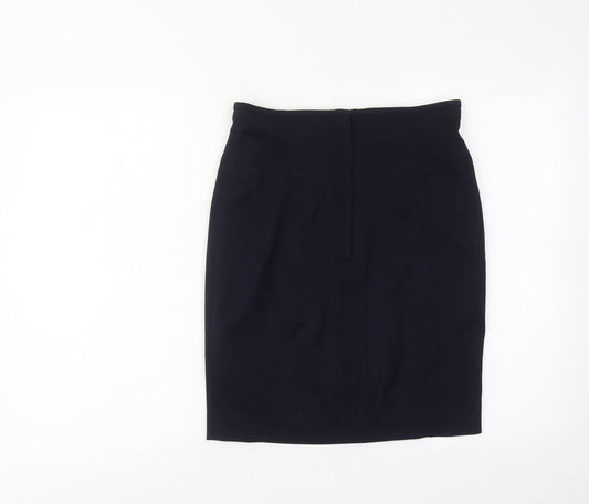 Laurel Womens Blue Wool Straight & Pencil Skirt Size 8 Zip