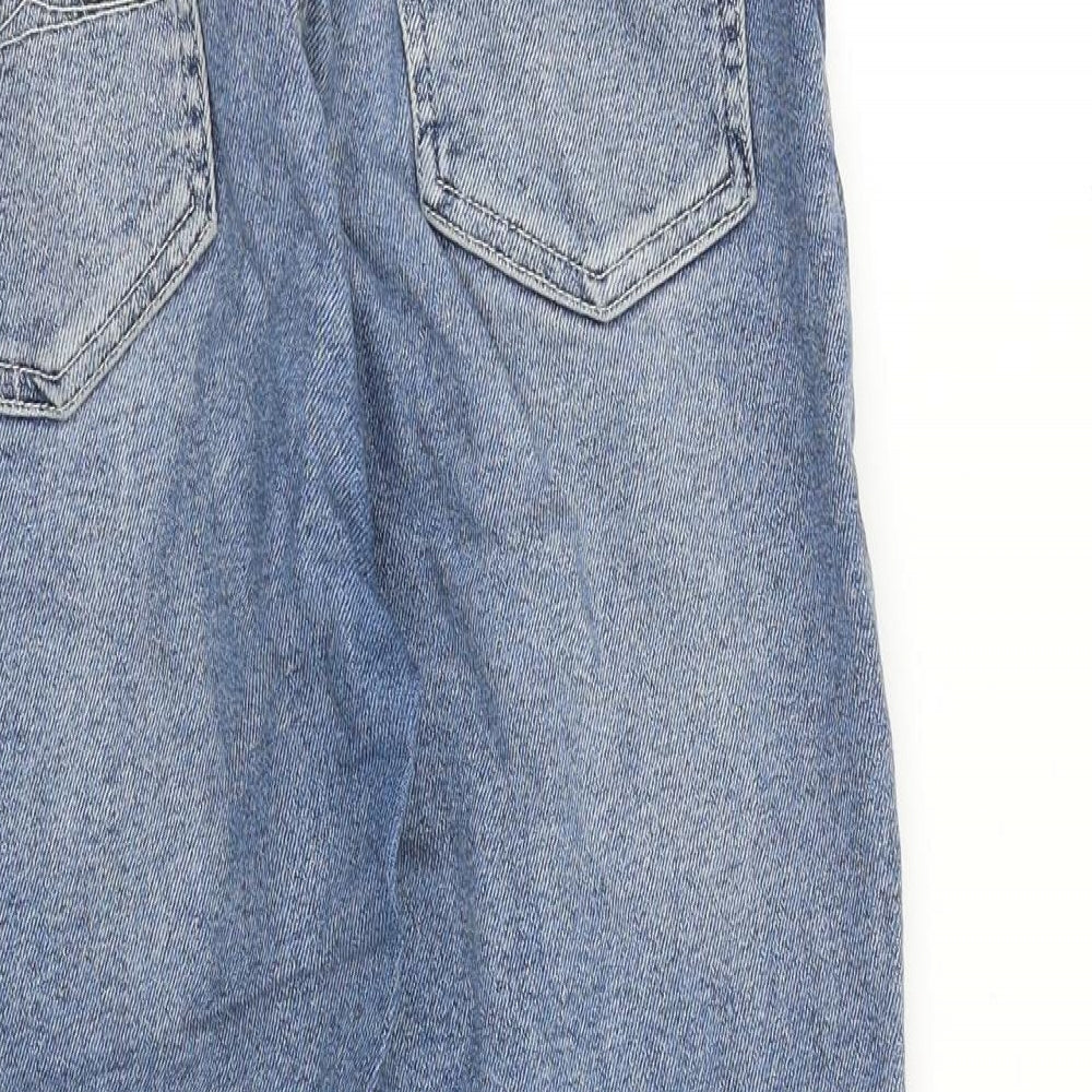 Jack Wills Womens Blue Cotton Skinny Jeans Size 30 in L26 in Regular Zip - Raw Hem