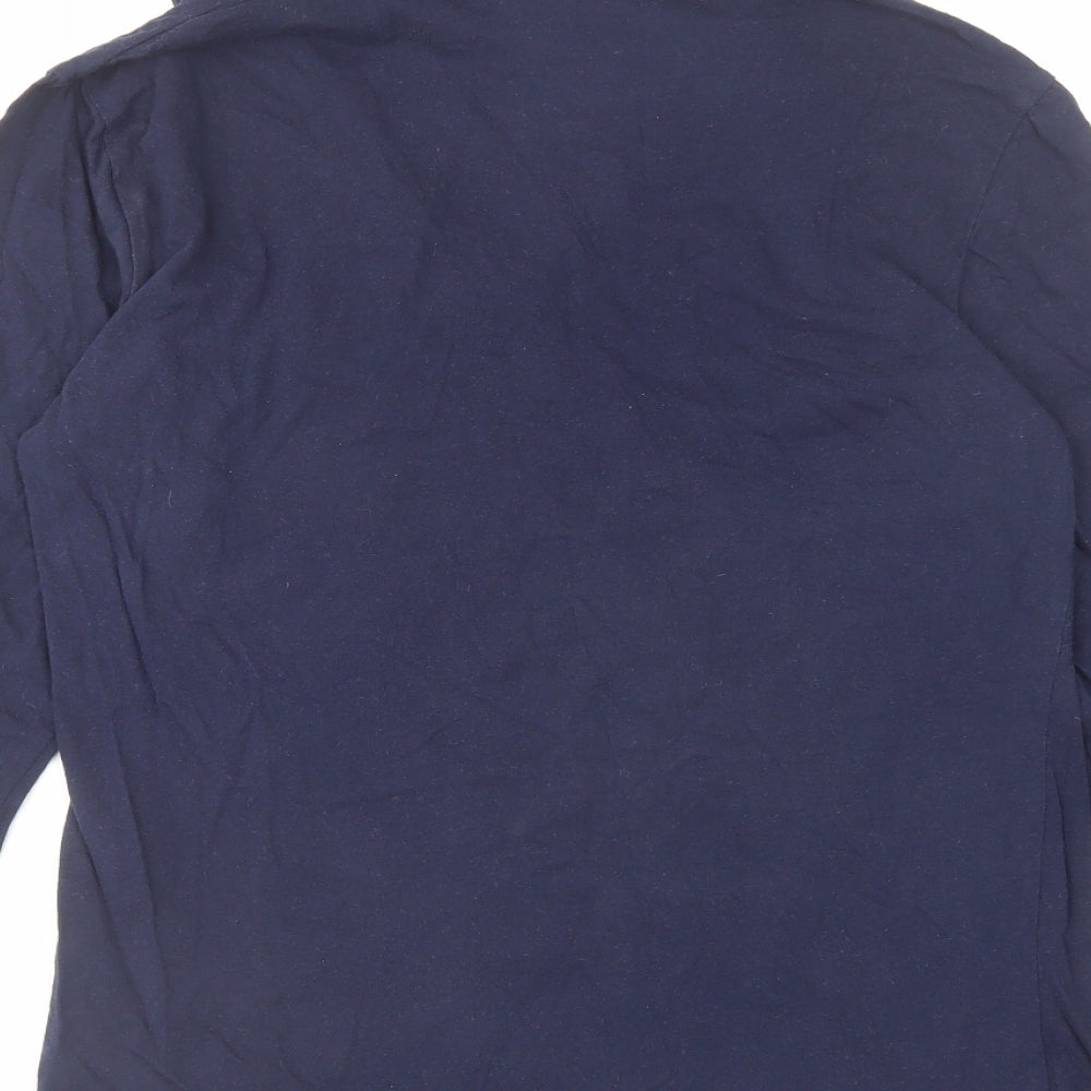 Temperley Womens Blue Cotton Basic Blouse Size M Collared