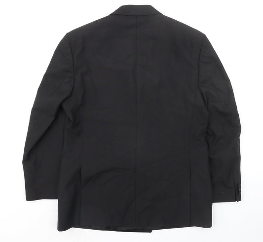 Daniel Drescott Mens Black Polyester Tuxedo Suit Jacket Size 40 Regular