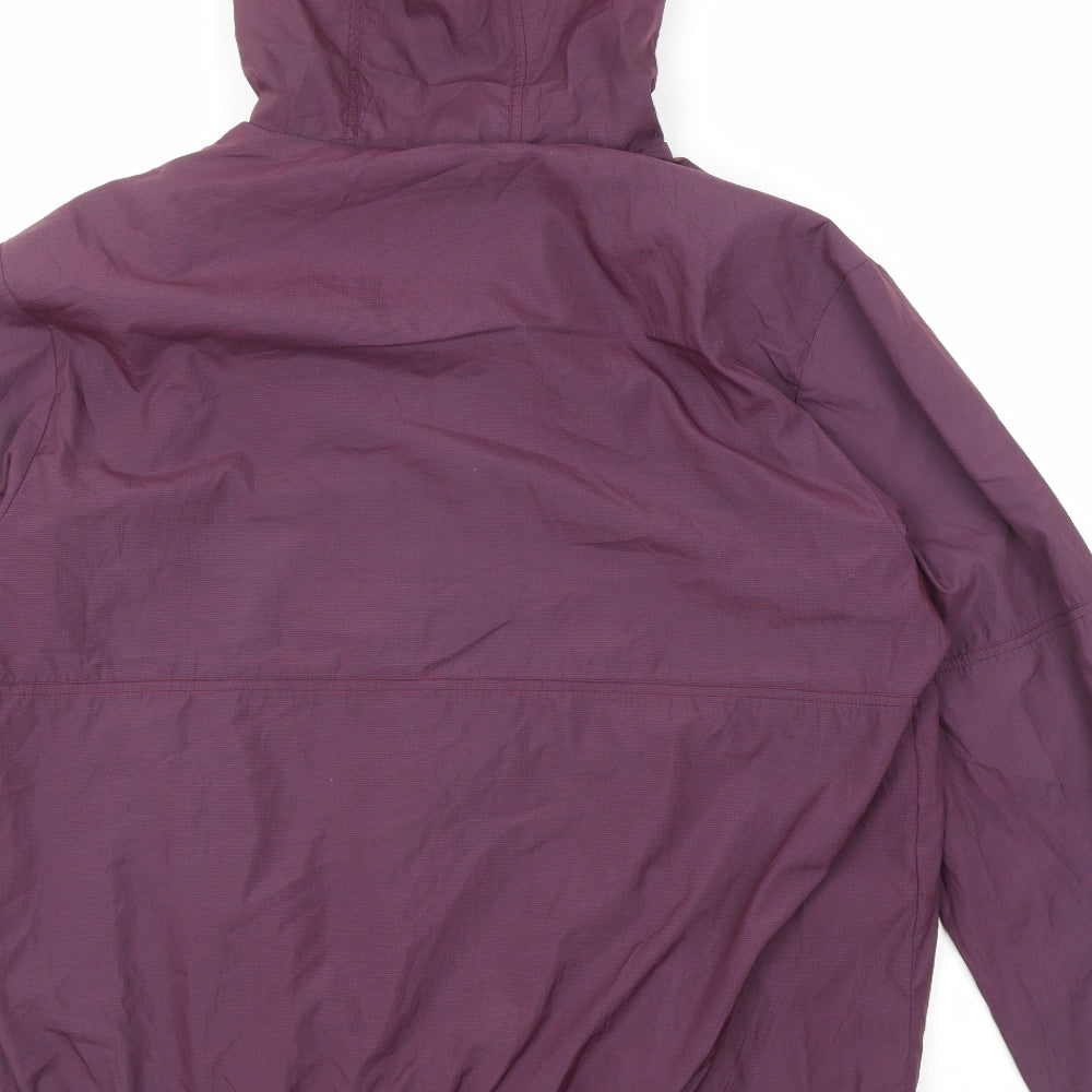 Drunknmunky Womens Purple Windbreaker Jacket Size L Zip