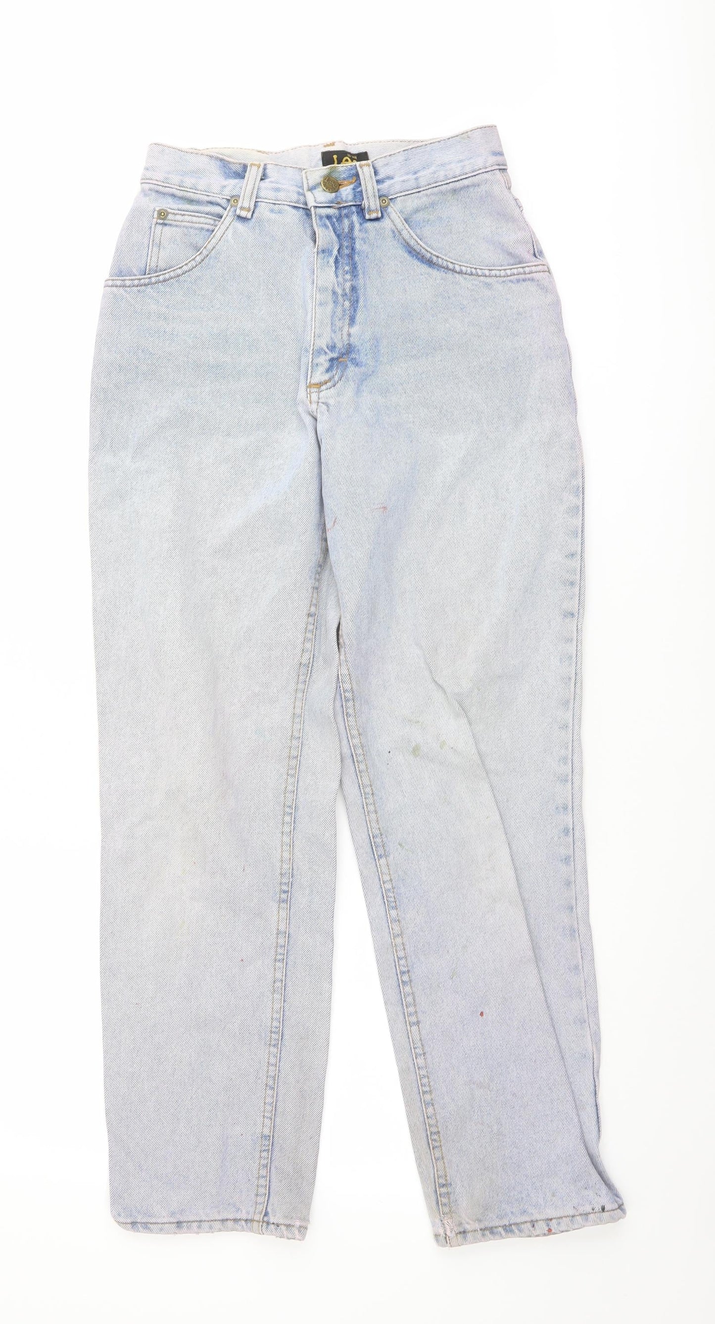 Lee Womens Blue Cotton Mom Jeans Size 27 in L28 in Regular Button