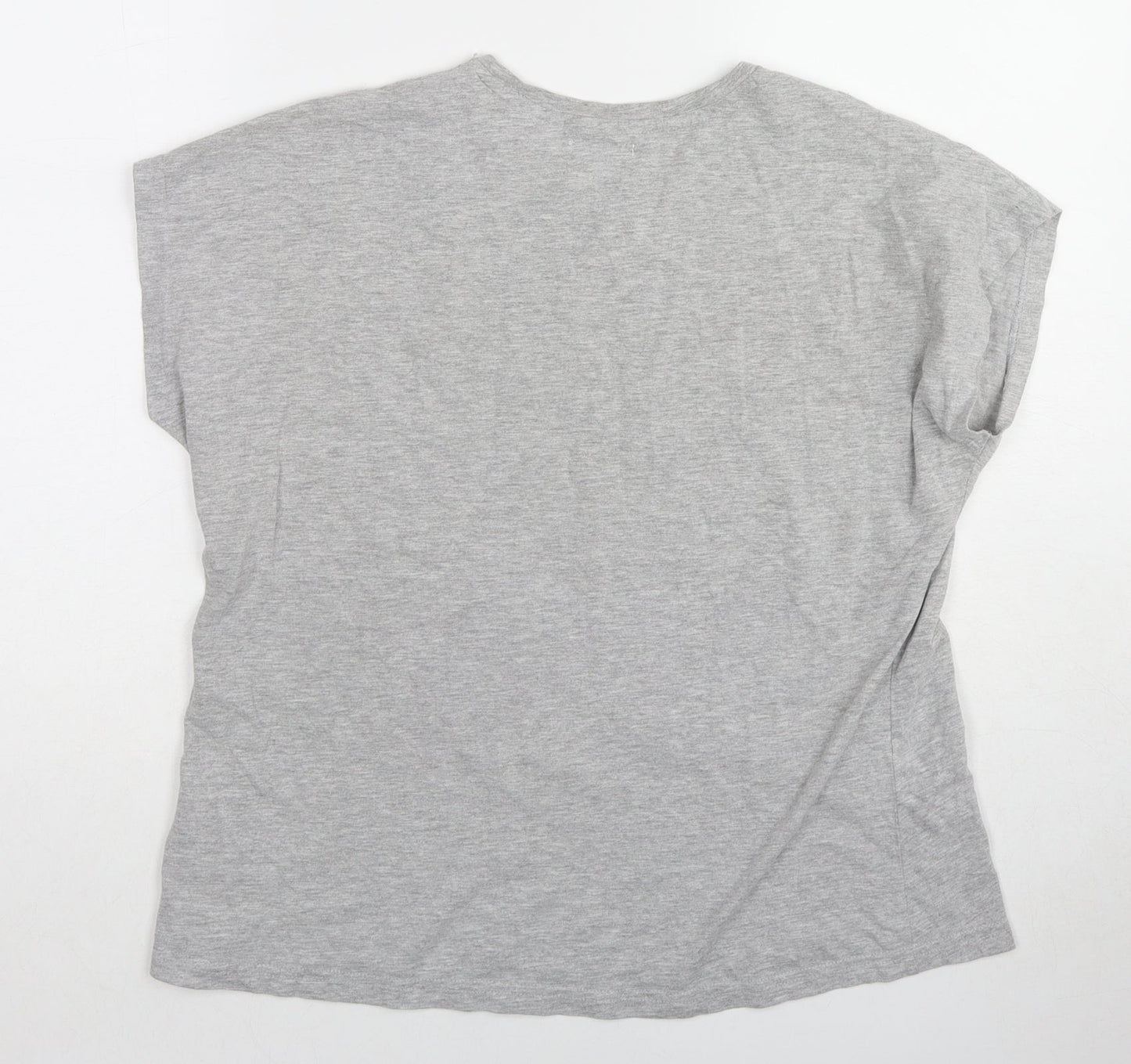 Linea Womens Grey Cotton Basic T-Shirt Size M Round Neck - Dalmatian Dogs