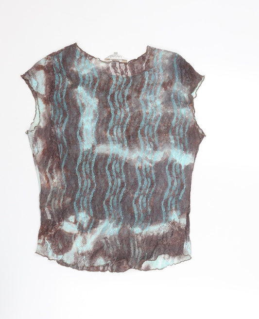 Womens UK Size 14 Lakeland Multicoloured Polyester T-Shirt