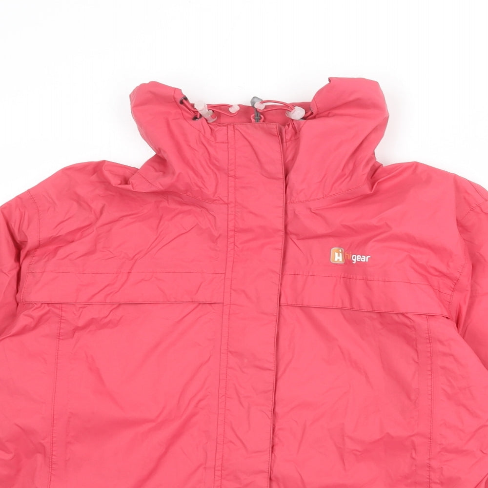 Hi Gear Womens Pink Windbreaker Jacket Size 12 Zip