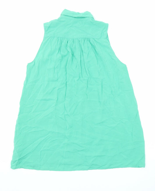 Gap Womens Green Viscose Basic Tank Size XS Collared