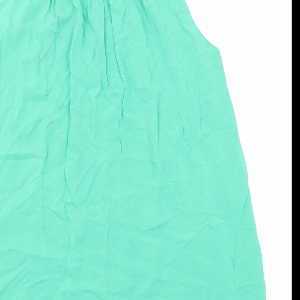 Gap Womens Green Viscose Basic Tank Size XS Collared