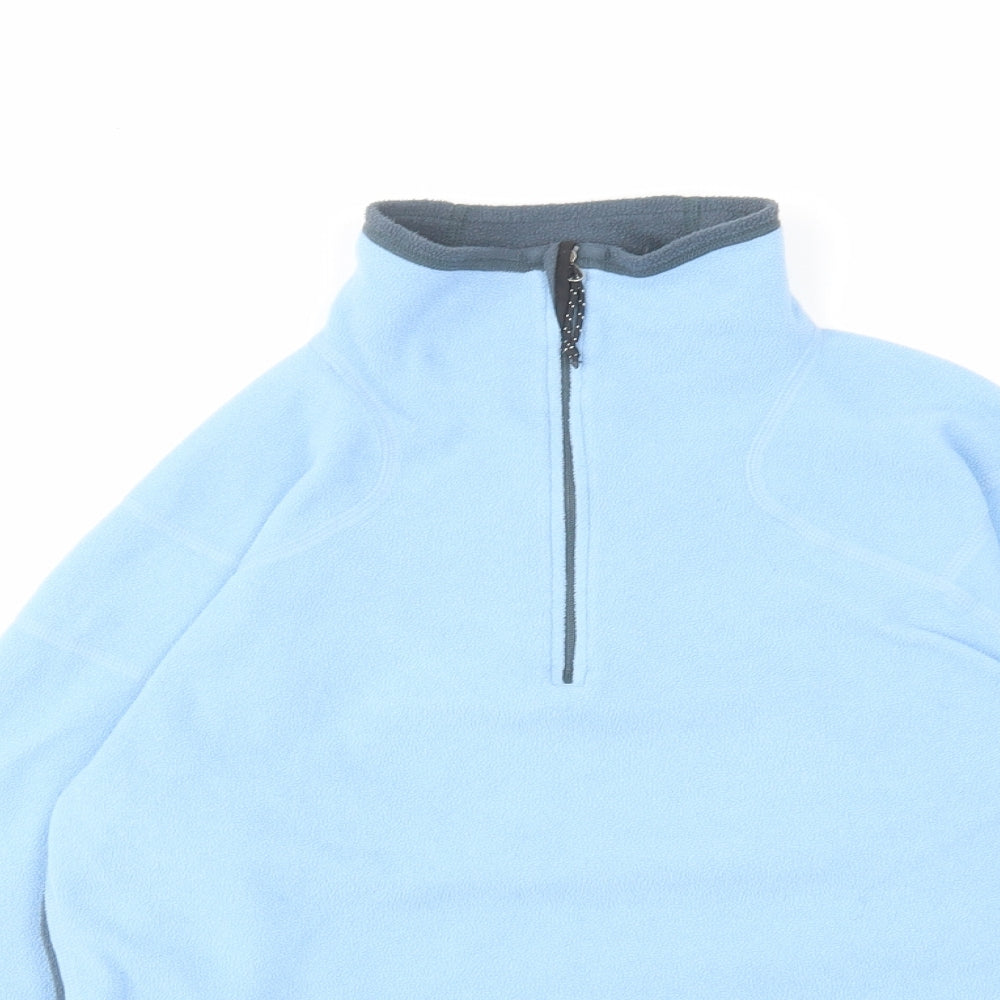 Mountain Hardwear Womens Blue Colourblock Polyester Pullover Sweatshirt Size S Zip