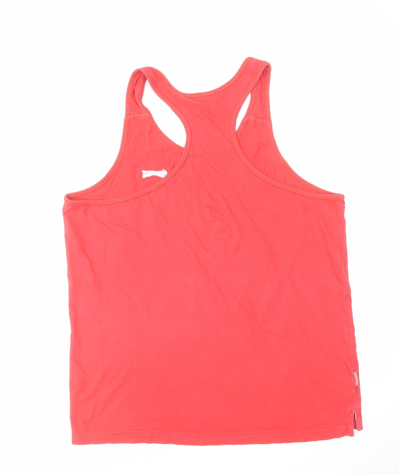Slazenger Womens Red Polyester Basic Tank Size L Scoop Neck Pullover