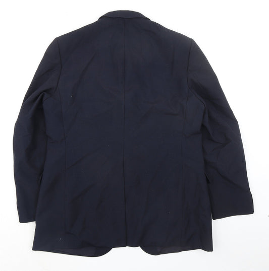 St Michael Mens Blue Polyester Jacket Suit Jacket Size 44 Regular