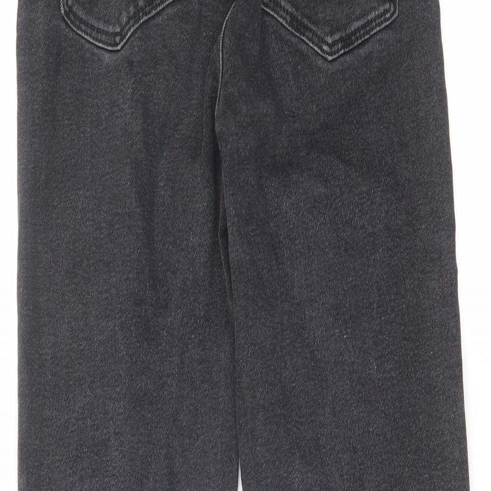Stradivarius Womens Black Cotton Straight Jeans Size 8 L27 in Regular Zip
