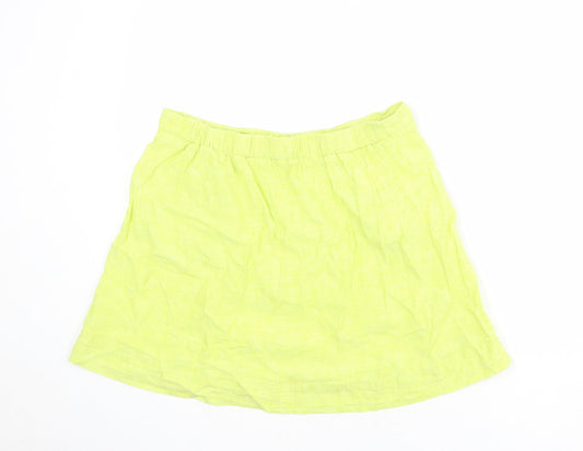 Stile Benetton Womens Green Cotton Skater Skirt Size 10