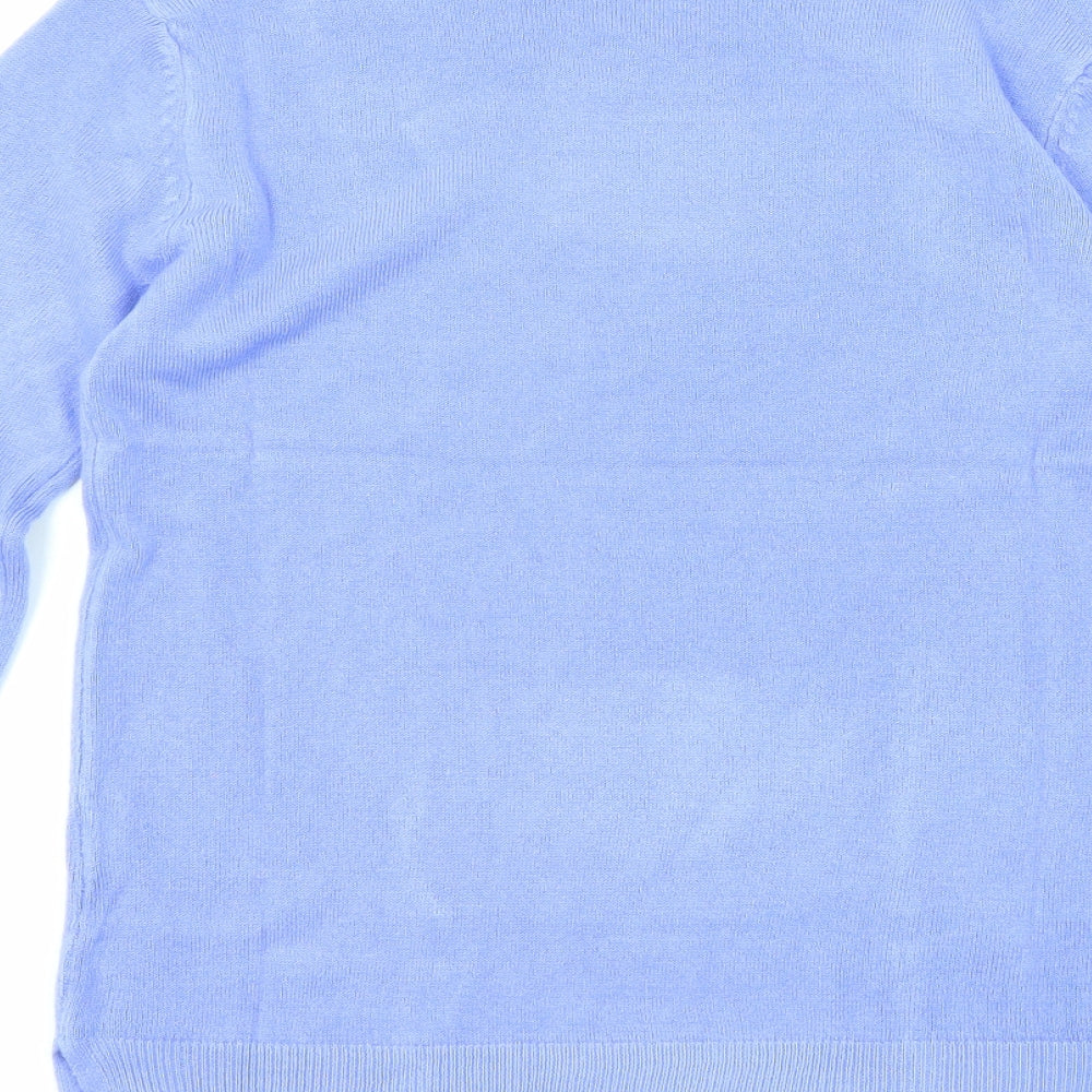 Marks and Spencer Womens Purple Round Neck Acrylic Pullover Jumper Size 6
