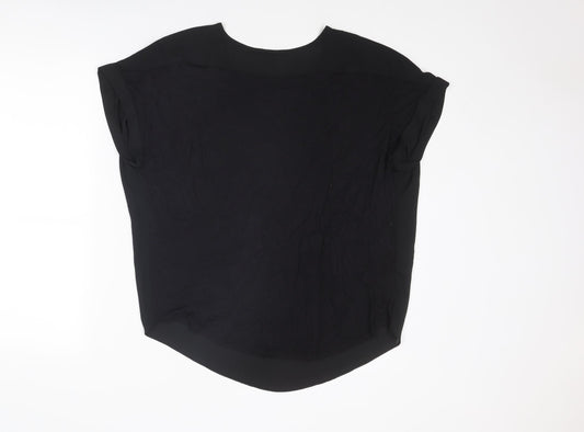 Womens UK Size L LOFT Black Viscose Blouse