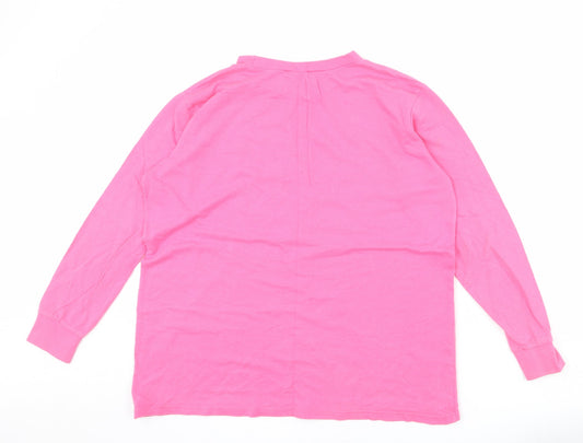 Disney Womens Pink 100% Cotton Basic T-Shirt Size M Crew Neck - Minnie Mouse