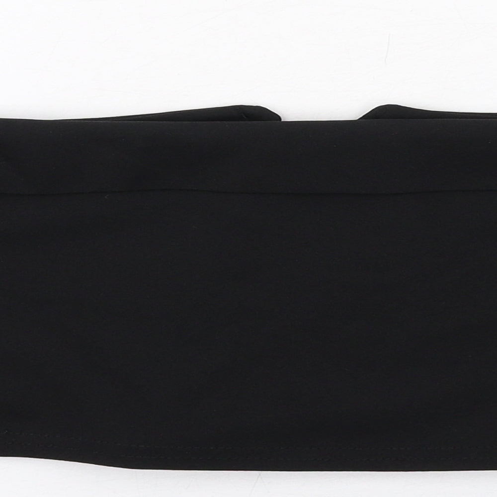 Missguided Womens Black Polyester Cropped Blouse Size 10 Off the Shoulder