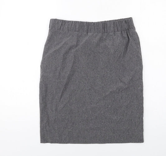 COS Womens Grey Polyamide A-Line Skirt Size 8