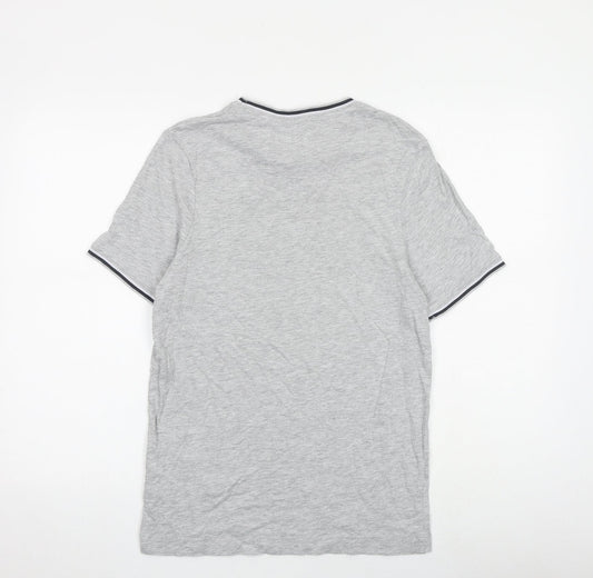 Slazenger Mens Grey Cotton T-Shirt Size XS Round Neck