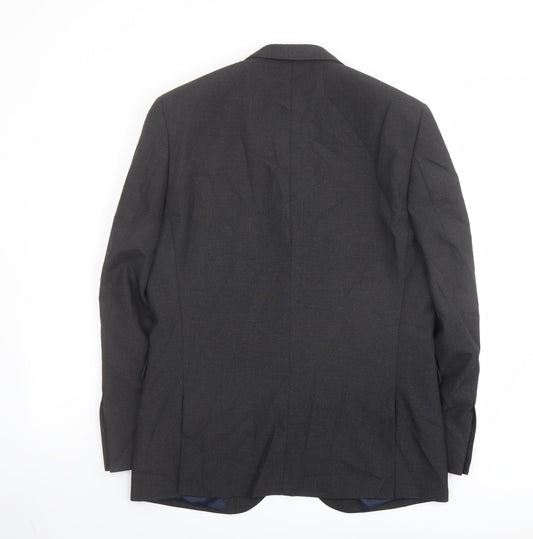 NEXT Mens Grey Polyester Jacket Suit Jacket Size 40 Regular