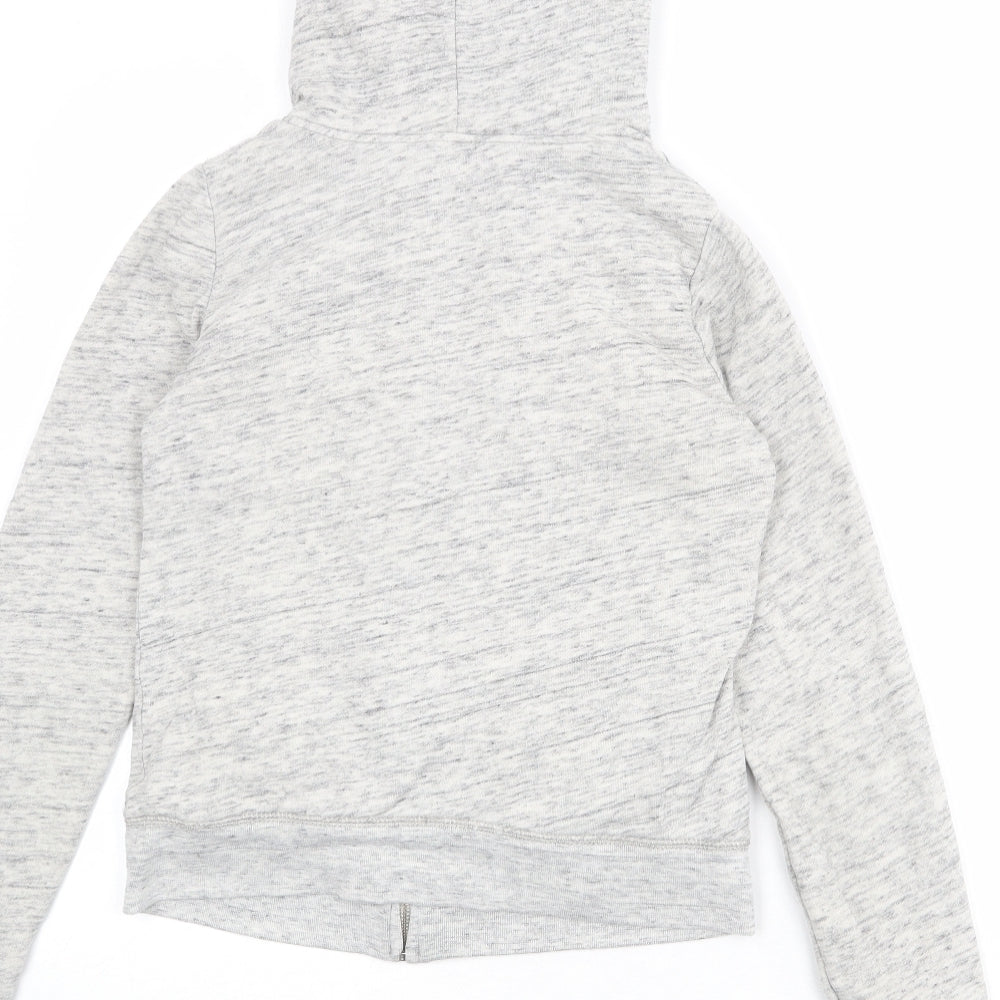 Hollister Womens Grey Cotton Full Zip Hoodie Size XS Zip