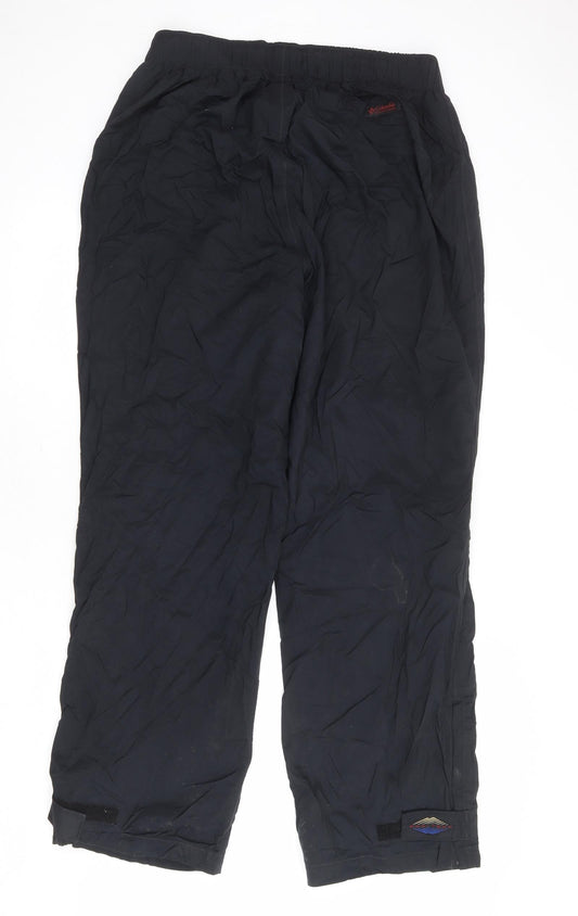 Colombia Mens Black Nylon Trousers Size XL L34 in Regular - Adjustable Hems