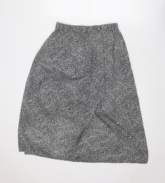 Peepers Sidney Murray Womens Black Geometric Polyester Peasant Skirt Size 30 in