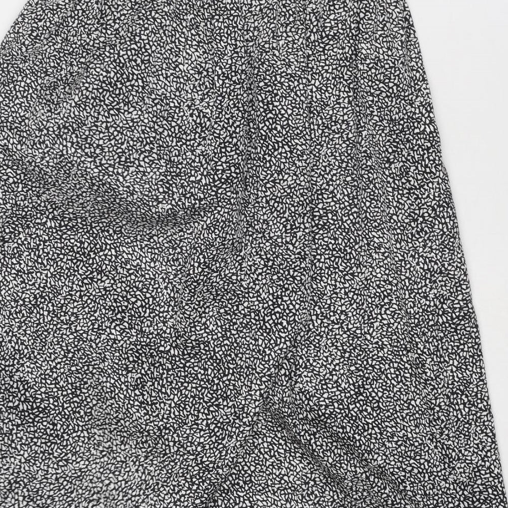 Peepers Sidney Murray Womens Black Geometric Polyester Peasant Skirt Size 30 in