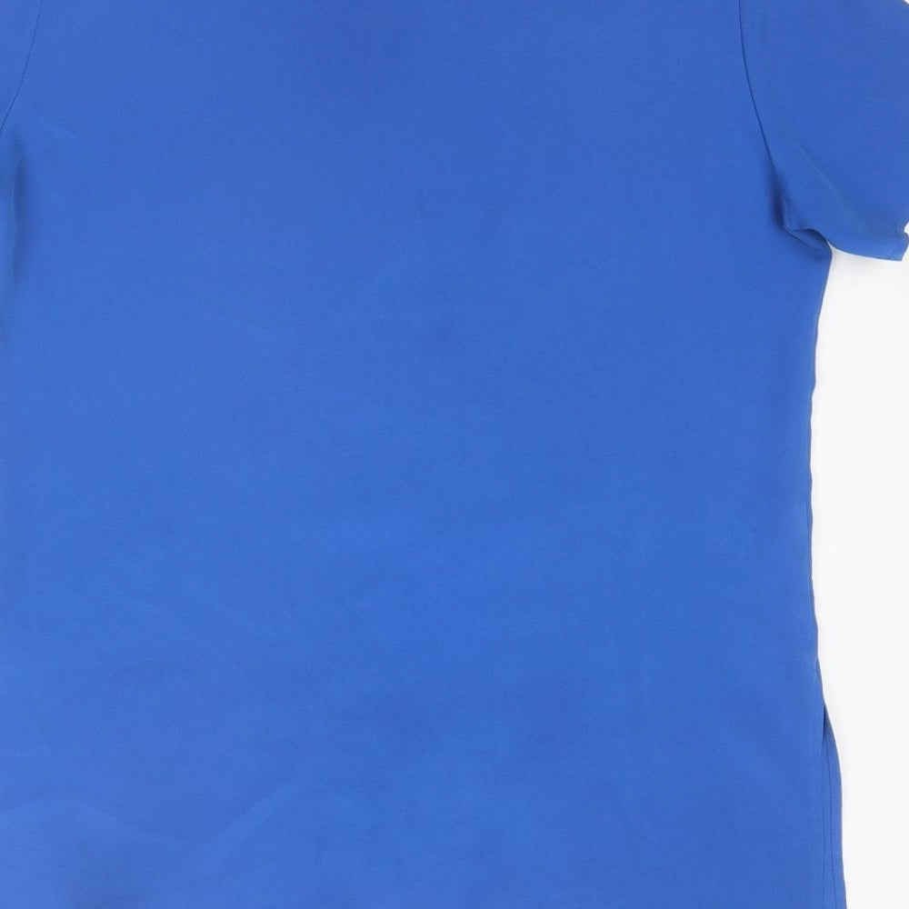 St Michael Womens Blue Polyester Basic T-Shirt Size 10 Crew Neck