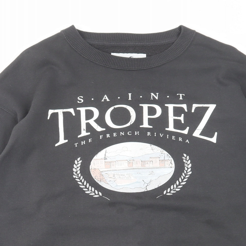 Hollister Mens Grey Cotton Pullover Sweatshirt Size S - Saint Tropez