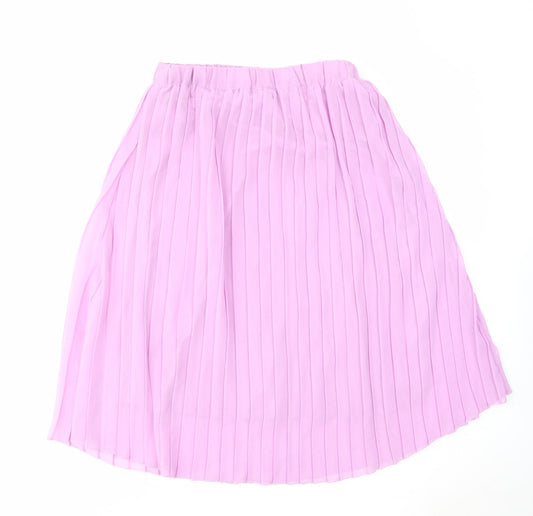 Urban Gypsy Womens Purple Polyester Pleated Skirt Size S