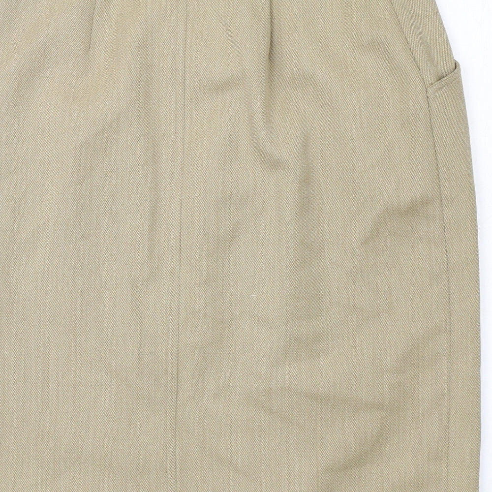 Marella Womens Beige Wool Straight & Pencil Skirt Size 10 Zip