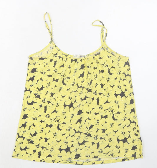 Womens UK Size S Old Navy Yellow 100% Cotton Tank