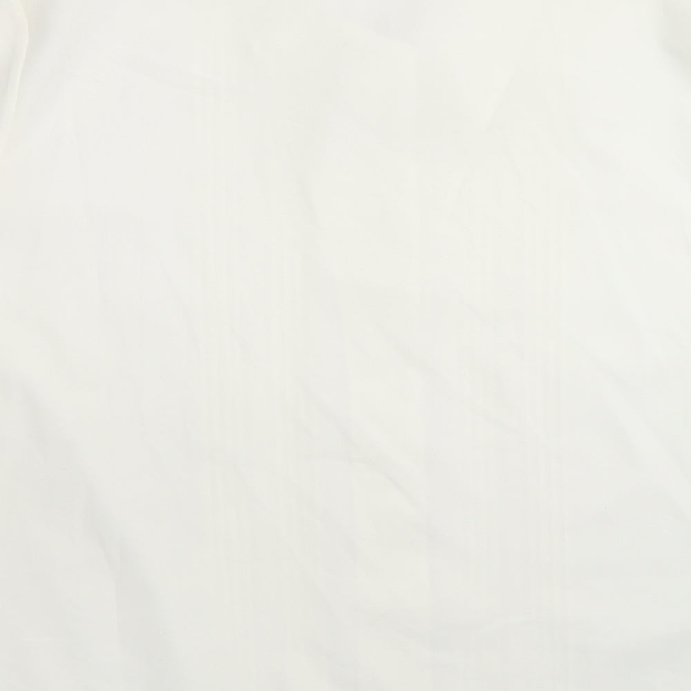 St Michael Womens White Polyester Basic Button-Up Size 16 Collared