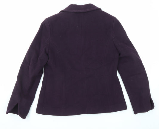 Marks and Spencer Womens Purple Jacket Blazer Size 10 Button