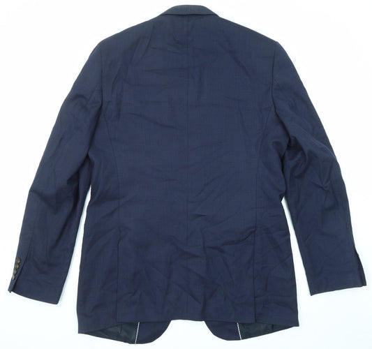 Marks and Spencer Mens Blue Polyester Jacket Suit Jacket Size 42 Regular