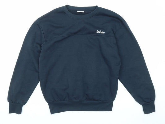 Additional front view of Lee Cooper men’s blue polyester pullover sweatshirt, size S