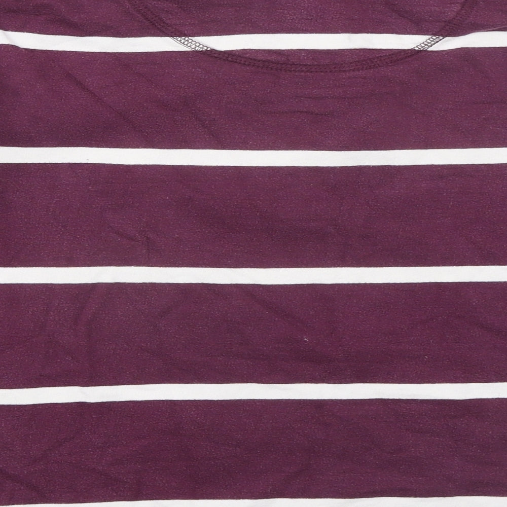 Crew Clothing Womens Purple Striped 100% Cotton Pullover Sweatshirt Size 10