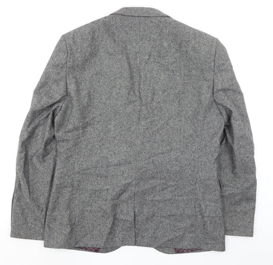 NEXT Mens Grey Wool Jacket Blazer Size 42 Regular