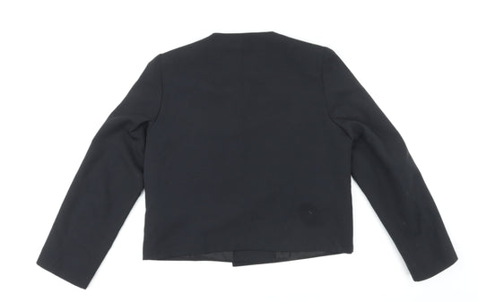 St Michael Womens Black Jacket Blazer Size 14 Button