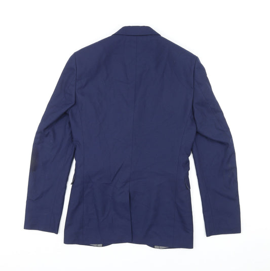 NEXT Mens Blue Polyester Jacket Suit Jacket Size 34 Regular