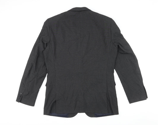 NEXT Mens Grey Polyester Jacket Suit Jacket Size 42 Regular