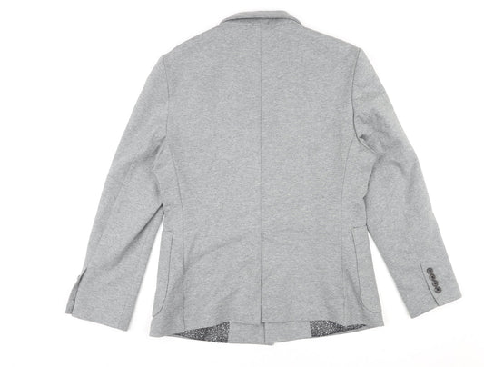J.Ferrar Mens Grey Cotton Jacket Blazer Size M Regular