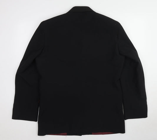 Douglas Of Sweden Mens Black Polyester Jacket Suit Jacket Size 40 Regular