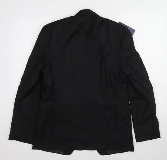 Imperial Stich Mens Black Polyester Tuxedo Suit Jacket Size 38 Regular