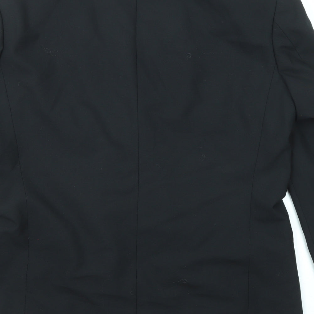 Marks and Spencer Mens Black Polyester Jacket Suit Jacket Size 40 Regular