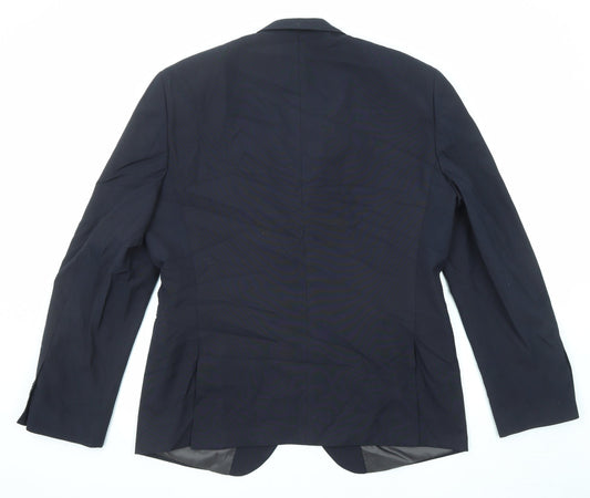 NEXT Mens Blue Polyester Jacket Suit Jacket Size 44 Regular