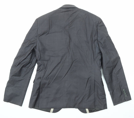 Paul Costelloe Mens Grey Wool Jacket Suit Jacket Size 40 Regular