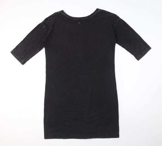Garcia jeans Womens Black 100% Cotton A-Line Size S Round Neck Pullover